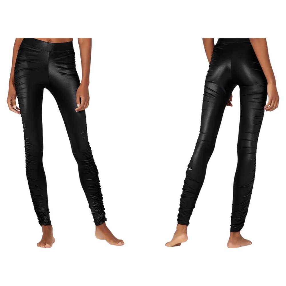 ALO YOGA HIGH-WAIST CINCHED LEGGING SIZE XS - Black